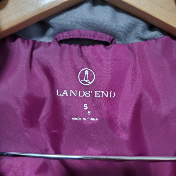 LANDS' END Down Filled Puffer Vest Full Zip Winter Eggplant Purple Women's Small - Picture 10 of 13